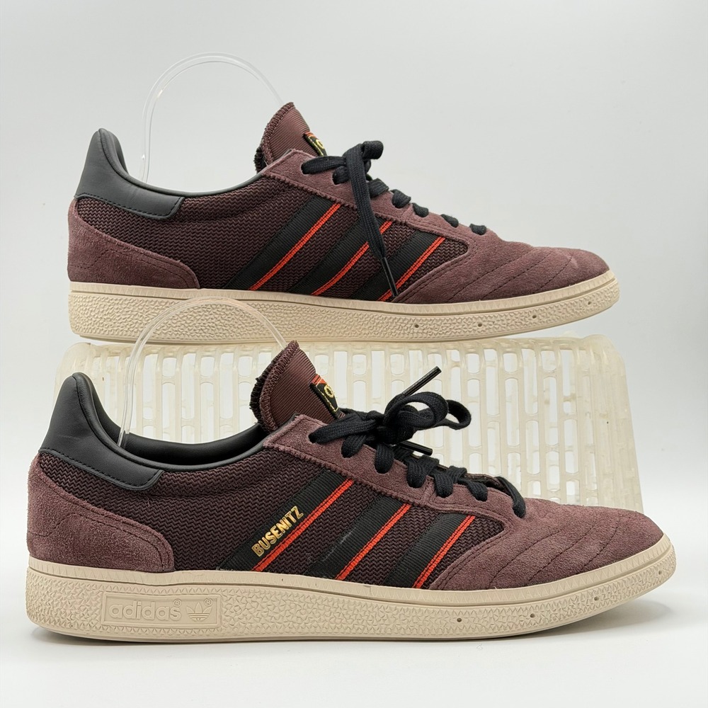 Adidas Busenitz Skate Shoes Mens 9.5 Brown Suede Sneakers Blokecore Retro Casual